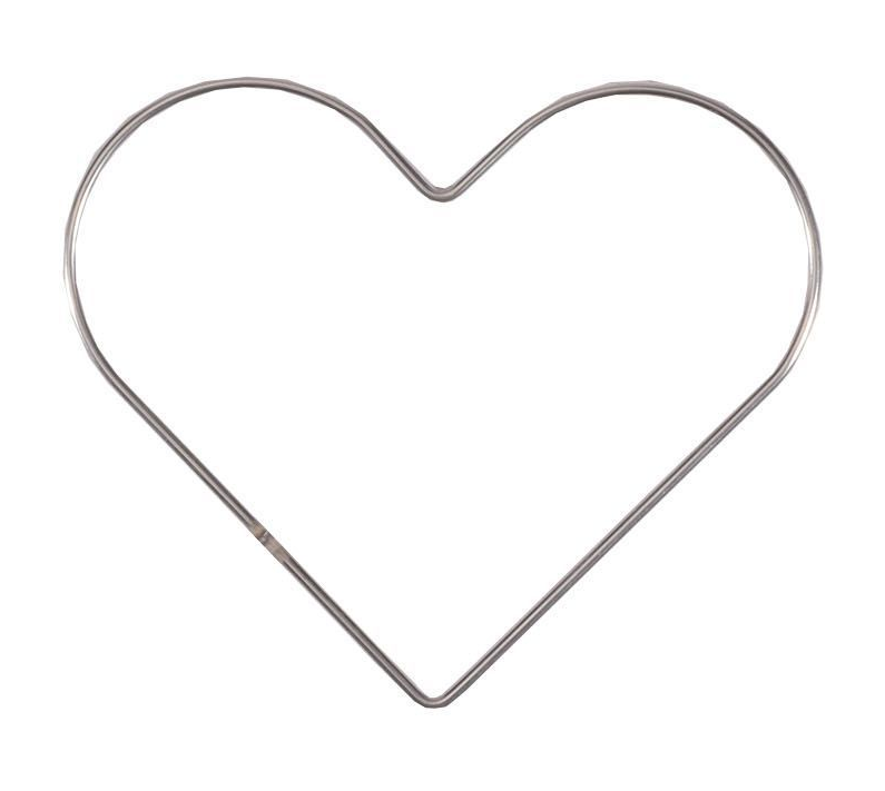 [11025-001] Forma Corazón 15 cm. Metal 3 mm. Niquelado