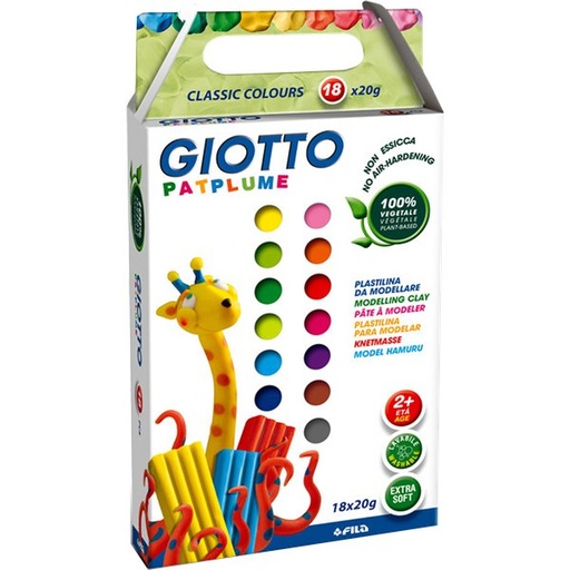 [513100] Plastilina 18 x 20 gr. Surtidos Patplume Giotto