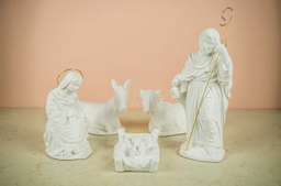 [Ala N-09] Figuras Nacimiento Farol 20 cm. (5 pzs.) Escayola