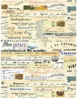 [PA418] Papel Arroz Decorado 30x40 cm. -Tipografías Vintage- Cadence