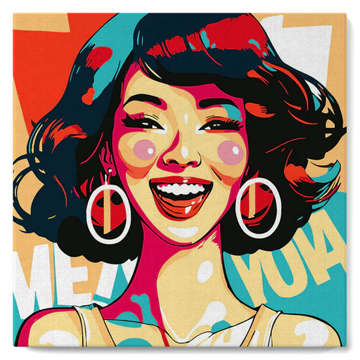 [SFA122-Y] Pintar Por Números -Chica Sonriendo- Bastidor 20 x 20 cm. Figured´Art
