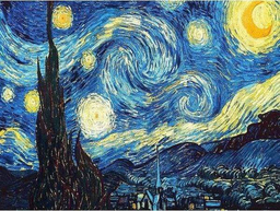 [DP-001-Y] Pintar con Diamantes -Noche Estrellada, Van Gogh- Bastidor 40 x 50 cm. Figured´Art