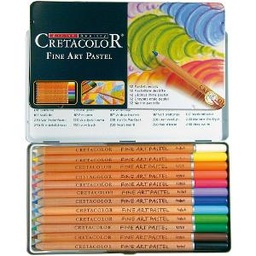 [470 12] Estuche Metal Lápiz Pastel 12 Colores Cretacolor