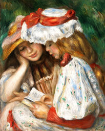 [DP-FA10117-Y] Pintar con Diamantes -Lectura de Chicas Jóvenes, Renoir- Bastidor 40 x 50 cm. Figured´Art