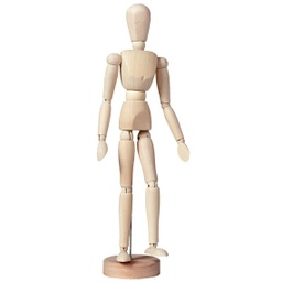 [93400021] Maniquí Femenino Articulado Madera Lacado 30 cm.