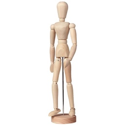 [93400020] Maniquí Masculino Articulado Madera Lacado 30 cm.